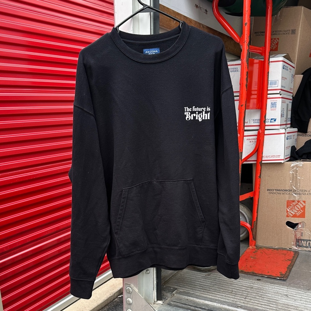 Black Crewneck Sweater by Arizona Jeans Co - The Future is Bright